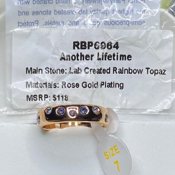 Rainbow Topaz Ring RBP6964 Another Lifetime Size 7 - Picture 5 of 5